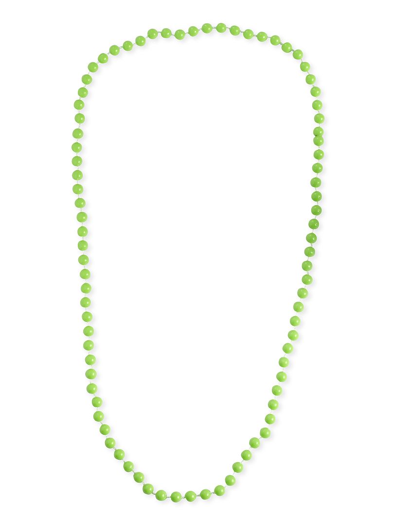 Collar largo de perlas verde - Kiabi