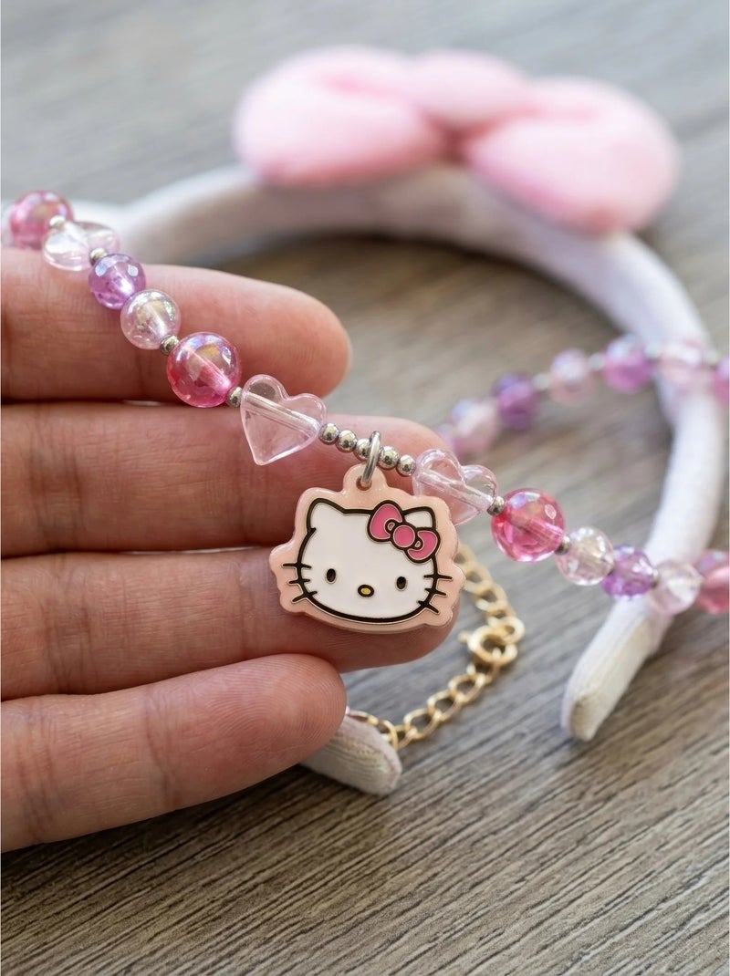 Collar niña colgante cabeza de gato Hello Kitty Sanrio Multicolor - Kiabi