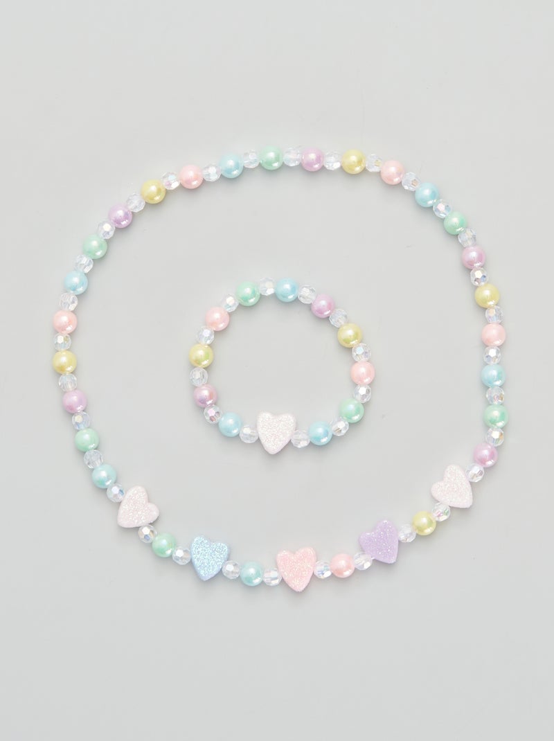 Collar + pulsera - 2 piezas multicolor - Kiabi