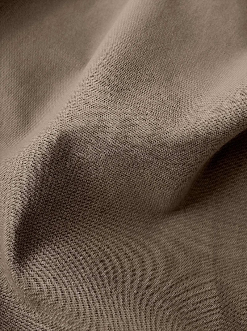 Colorida cortina de algodón puro con 8 ojales Taupe - Kiabi