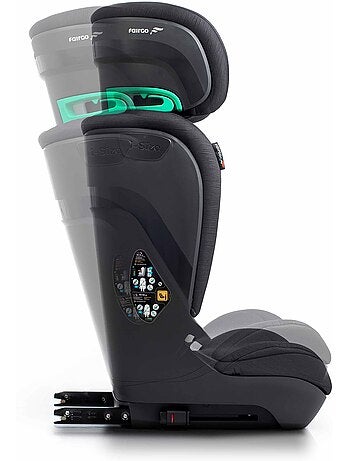 Colosso I-Size 100/150 cm 11 posiciones de altura del reposacabeza Fairgo - BLACK SAND