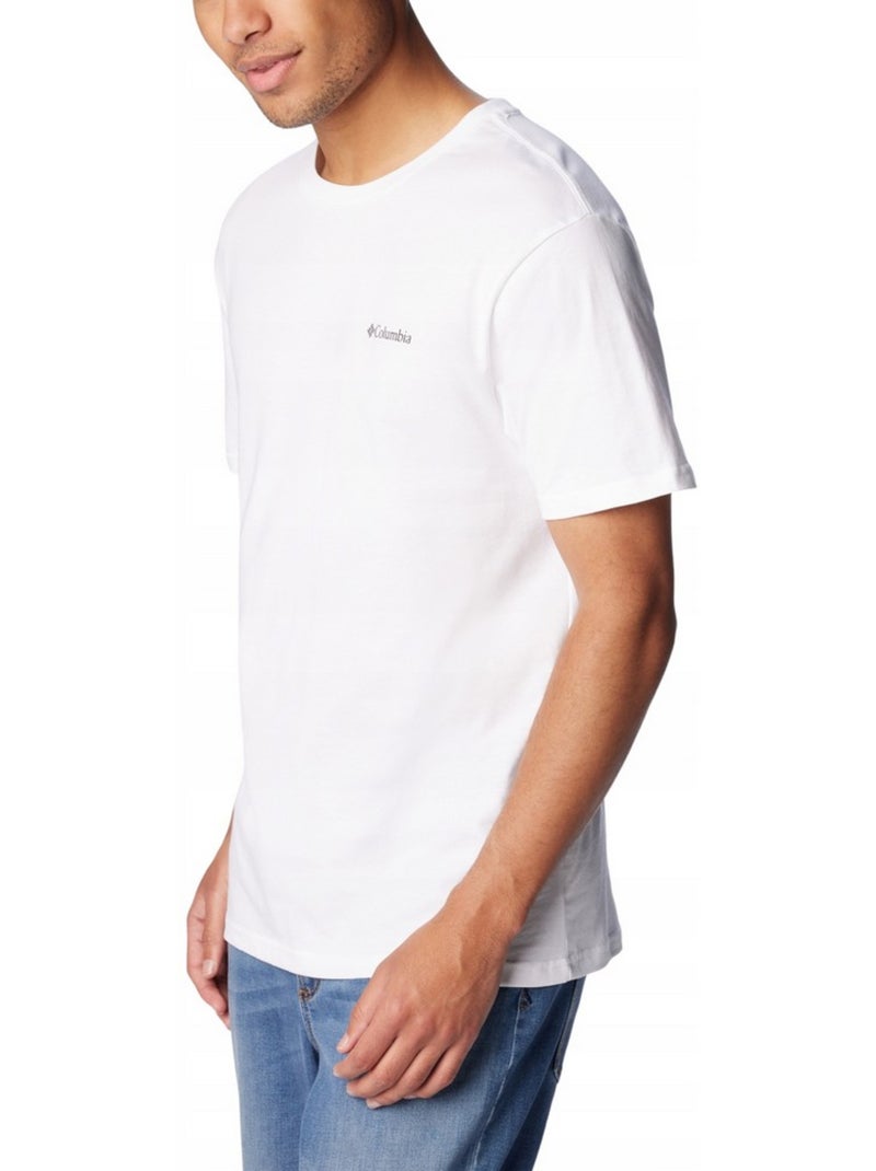 Columbia - Camiseta Basic Diseño Logotipo para Hombre Blanco - Kiabi