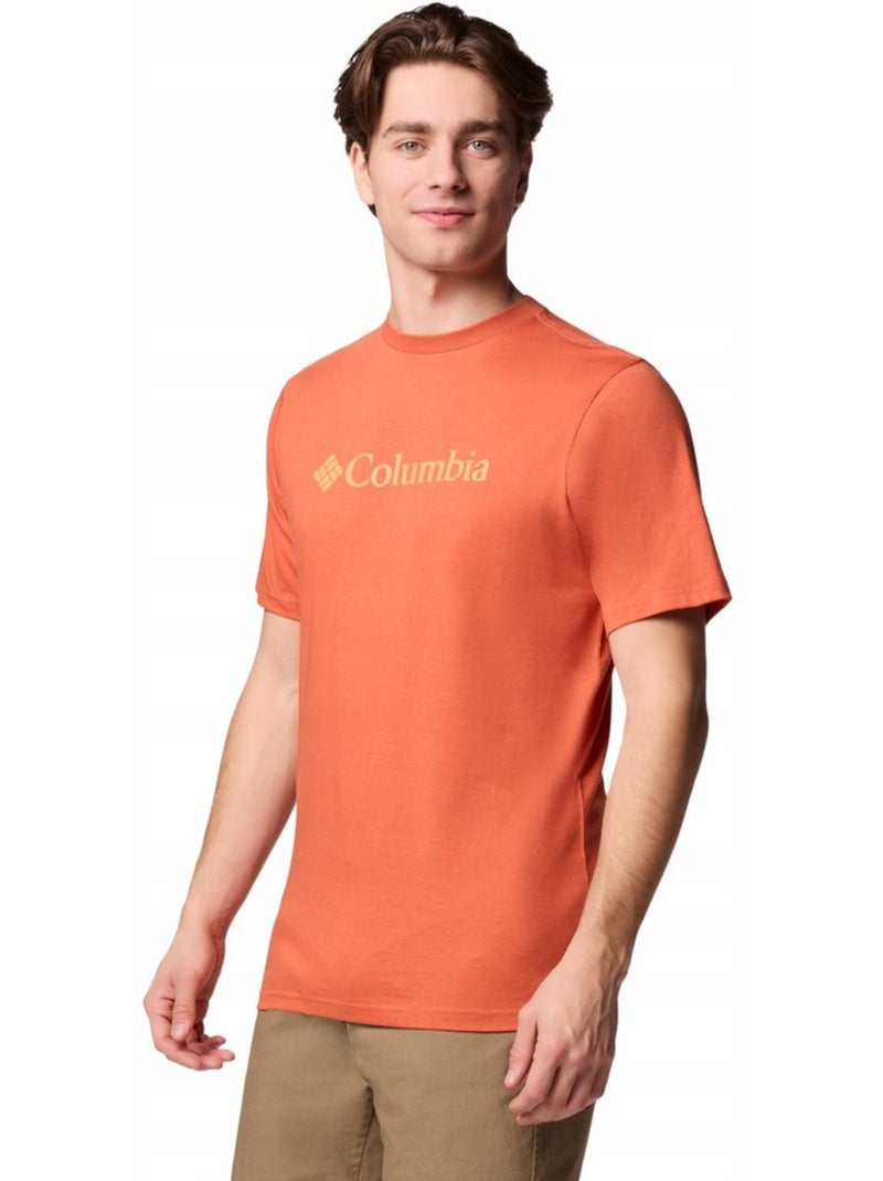 Columbia - Camiseta Basic Diseño Logotipo para Hombre Naranja - Kiabi