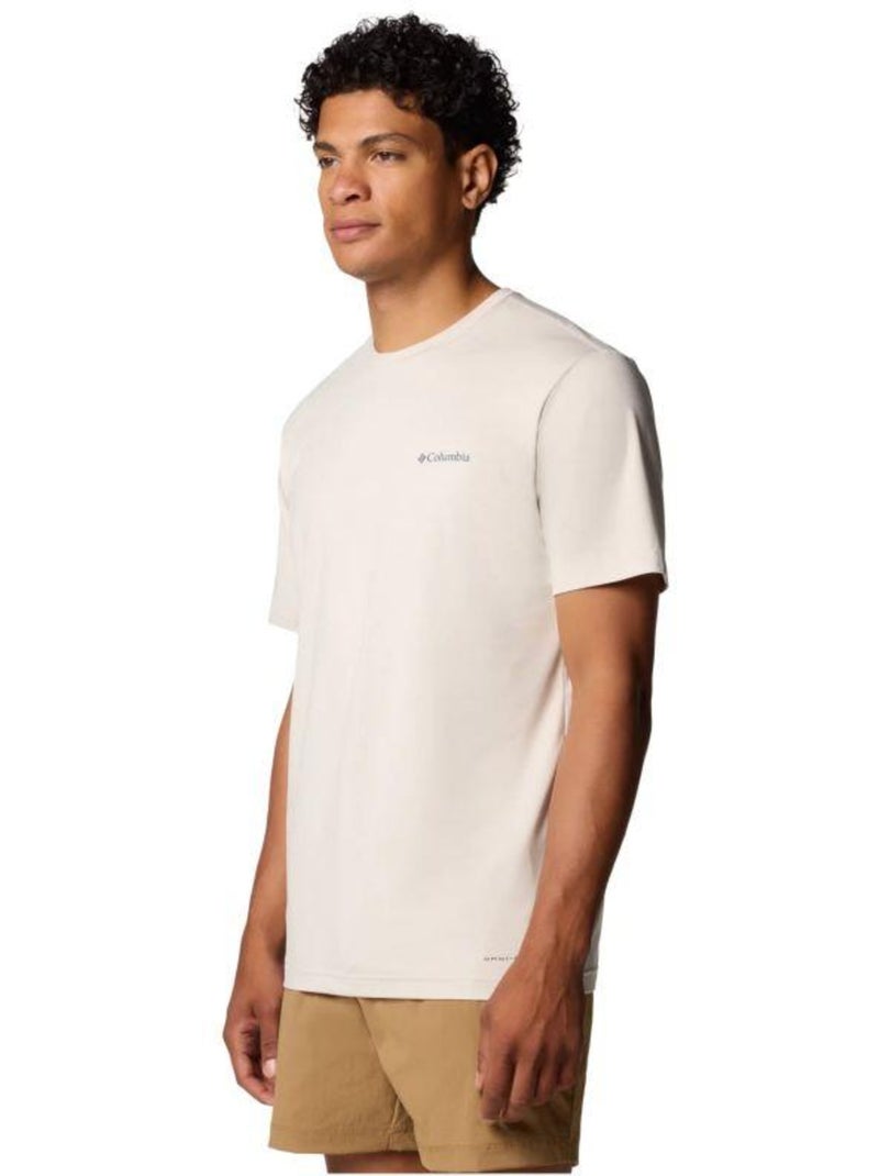 Columbia - Camiseta Kwick Hike Diseño Estampado en Espalda para Hombre Gris blanco - Kiabi