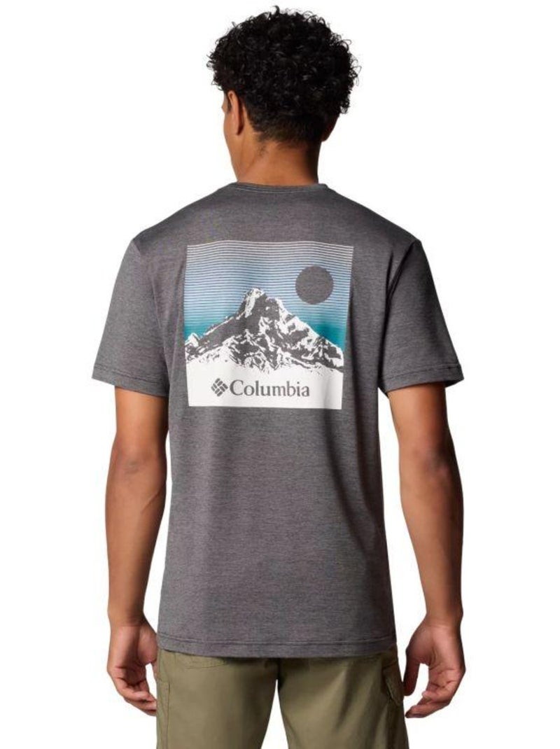 Columbia - Camiseta Kwick Hike Diseño Estampado en Espalda para Hombre Negro - Kiabi