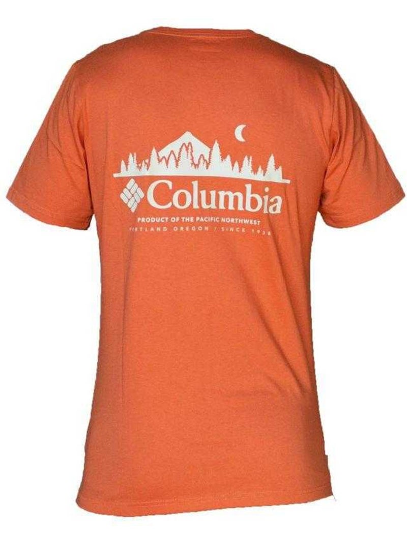 Columbia - Camiseta Rapid Ridge Diseño Estampado en Espalda para Hombre Naranja - Kiabi