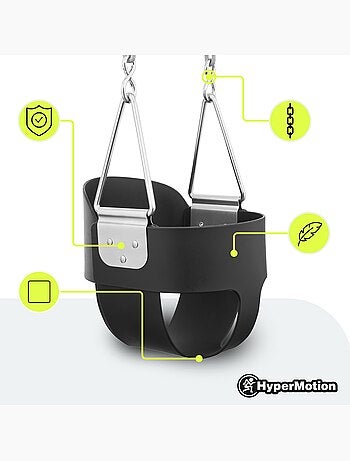 Columpio Cubo para Bebé HyperMotion - Asiento EVA Confort y Seguridad Jardín 22 kg