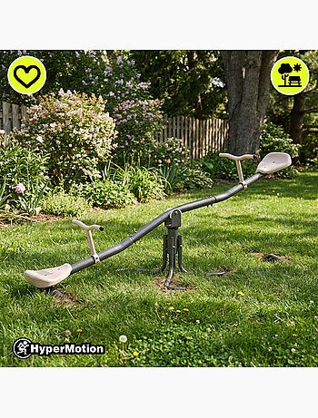 Columpio de Jardín 2 en 1 HyperMotion - Viga de Equilibrio y Rotación 360° - 70 kg