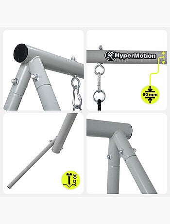 Columpio doble HyperMotion 2 en 1 con nido y asiento infantil
