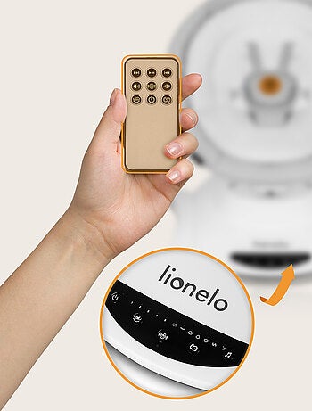 Columpio eléctrico LIONELO Bella 360° - Ligero - 12 melodías - 6 modos - Control remoto