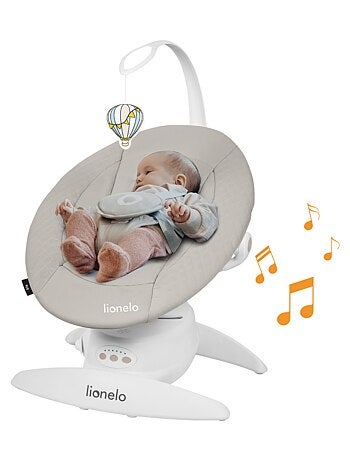 Columpio eléctrico LIONELO Iris 360° - Hamaca - Ligera - 12 melodías - 3 modos - 5 velocidades