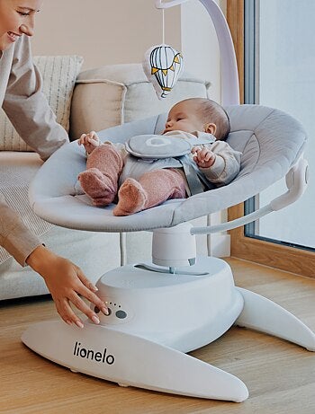 Columpio eléctrico LIONELO Iris 360° - Hamaca - Ligera - 12 melodías - 3 modos - 5 velocidades