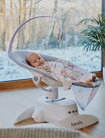 Columpio eléctrico LIONELO Iris 360° - Hamaca - Ligera - 12 melodías - 3 modos - 5 velocidades