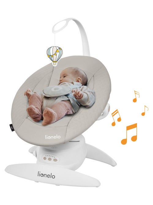 Columpio eléctrico LIONELO Iris 360° - Hamaca - Ligera - 12 melodías - 3 modos - 5 velocidades - Kiabi