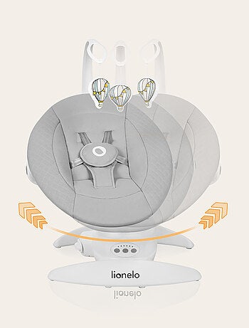 Columpio eléctrico LIONELO Iris 360° - Hamaca - Ligera - 12 melodías - 3 modos - 5 velocidades