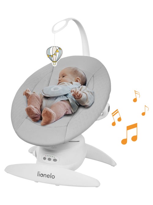 Columpio eléctrico LIONELO Iris 360° - Hamaca - Ligera - 12 melodías - 3 modos - 5 velocidades - Kiabi