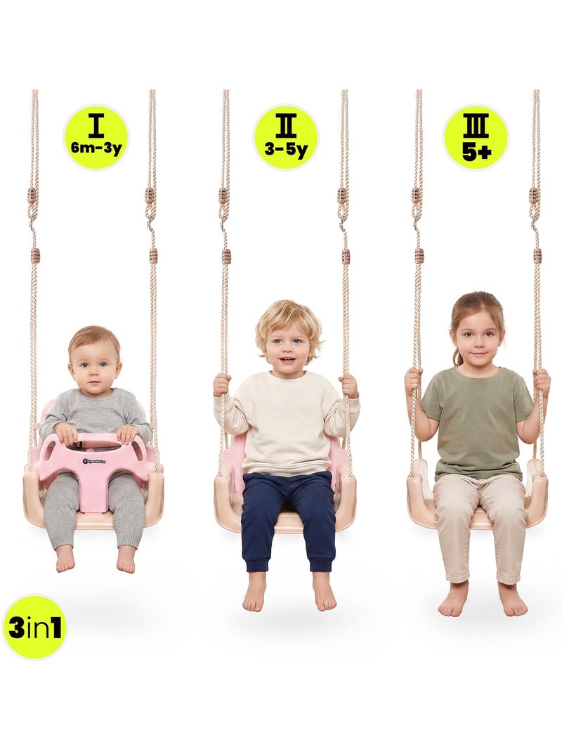 Columpio evolutivo 3 en 1 para niños hypermotion Rosa - Kiabi