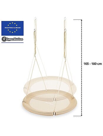 Columpio nido de cigüeña 100 cm boho infantil exterior jardín resistente hasta 150kg