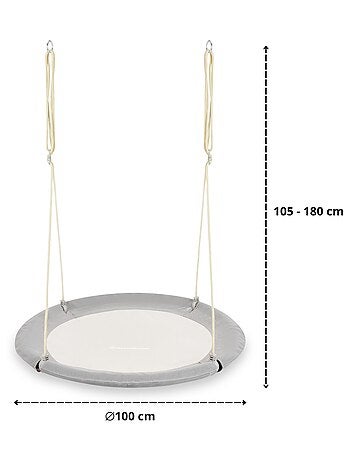 Columpio nido de cigüeña 100cm infantil exterior jardín resistente 150kg seguro