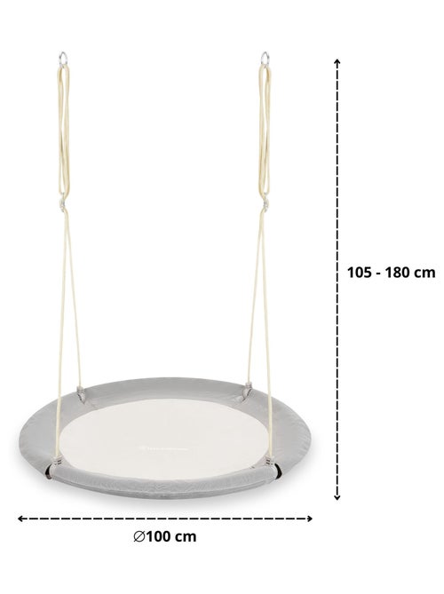 Columpio nido de cigüeña 100cm infantil exterior jardín resistente 150kg seguro - Kiabi