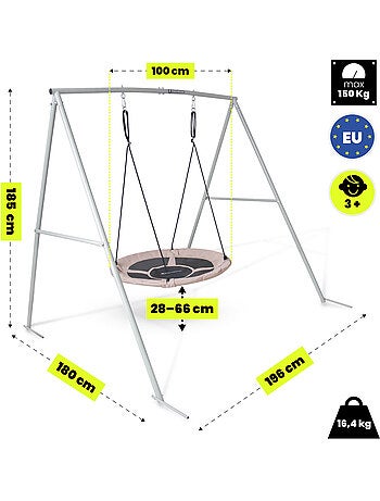 Columpio nido hypermotion con estructura de 100 cm