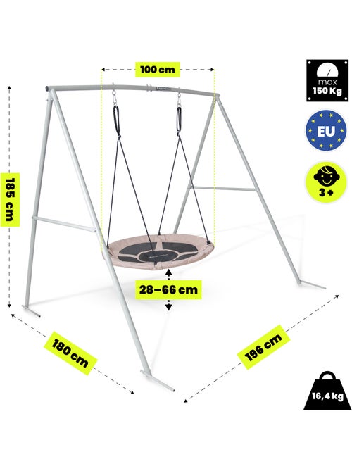 Columpio nido hypermotion con estructura de 100 cm - Kiabi