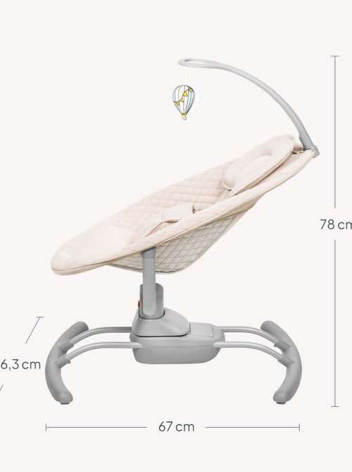 Columpio y hamaca eléctrica para bebé LIONELO Rio - Control remoto - 3 velocidades - Kiabi Columpio y hamaca eléctrica para bebé LIONELO Rio - Control remoto - 3 velocidades - Kiabi