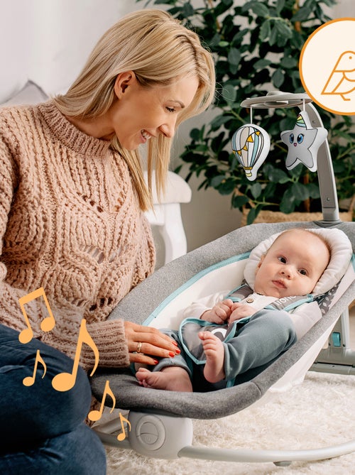 Columpio/Hamaca LIONELO Pascal - 12 melodías - Vibraciones - Plegado compacto - Kiabi Columpio/Hamaca LIONELO Pascal - 12 melodías - Vibraciones - Plegado compacto - Kiabi