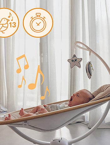 Columpio/saltador eléctrico LIONELO Olivia - 5 movimientos - 180° - Control remoto - Melodías