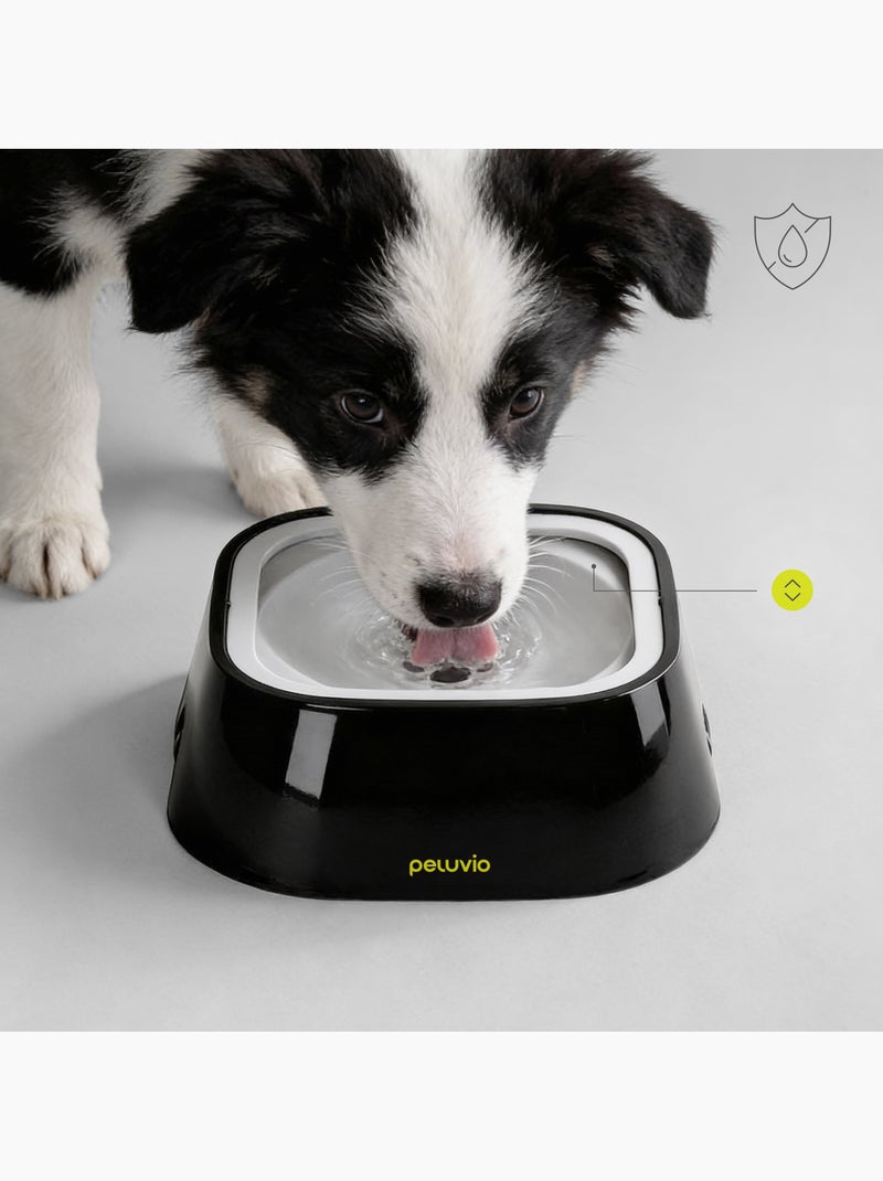 Comedero antisalpicaduras para perros PELUVIO Ripple - 1 l - Cuenco de agua flotante Negro - Kiabi