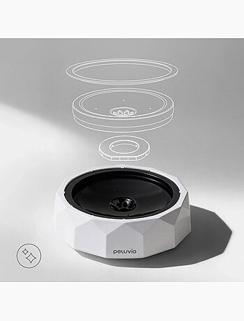 Comedero antisalpicaduras para perros PELUVIO Surfa - 1 l - Cuenco de agua flotante - Viajes, hogar