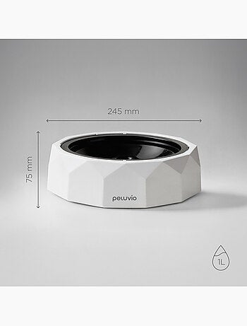Comedero antisalpicaduras para perros PELUVIO Surfa - 1 l - Cuenco de agua flotante - Viajes, hogar