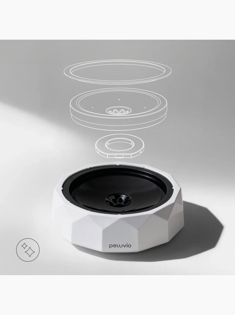 Comedero antisalpicaduras para perros PELUVIO Surfa - 1 l - Cuenco de agua flotante - Viajes, hogar Blanco - Kiabi