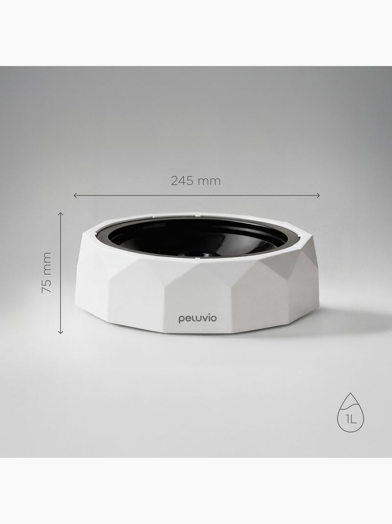 Comedero antisalpicaduras para perros PELUVIO Surfa - 1 l - Cuenco de agua flotante - Viajes, hogar Blanco - Kiabi