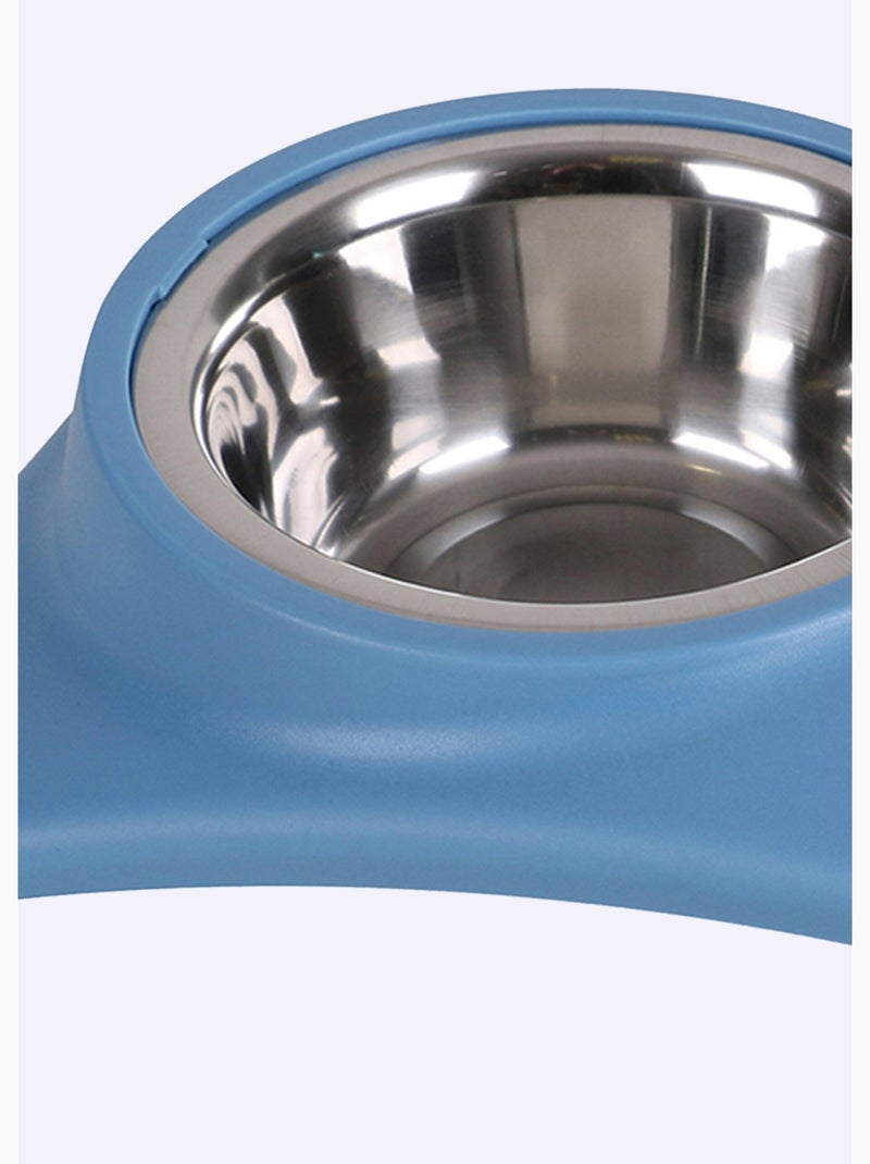 Comedero doble de acero inoxidable para perros - AFIBEL Azul - Kiabi