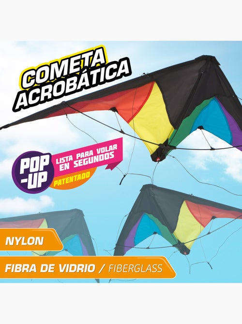Cometa acrobática pop-up magic 125x72 cm - color arcoíris - Kiabi
