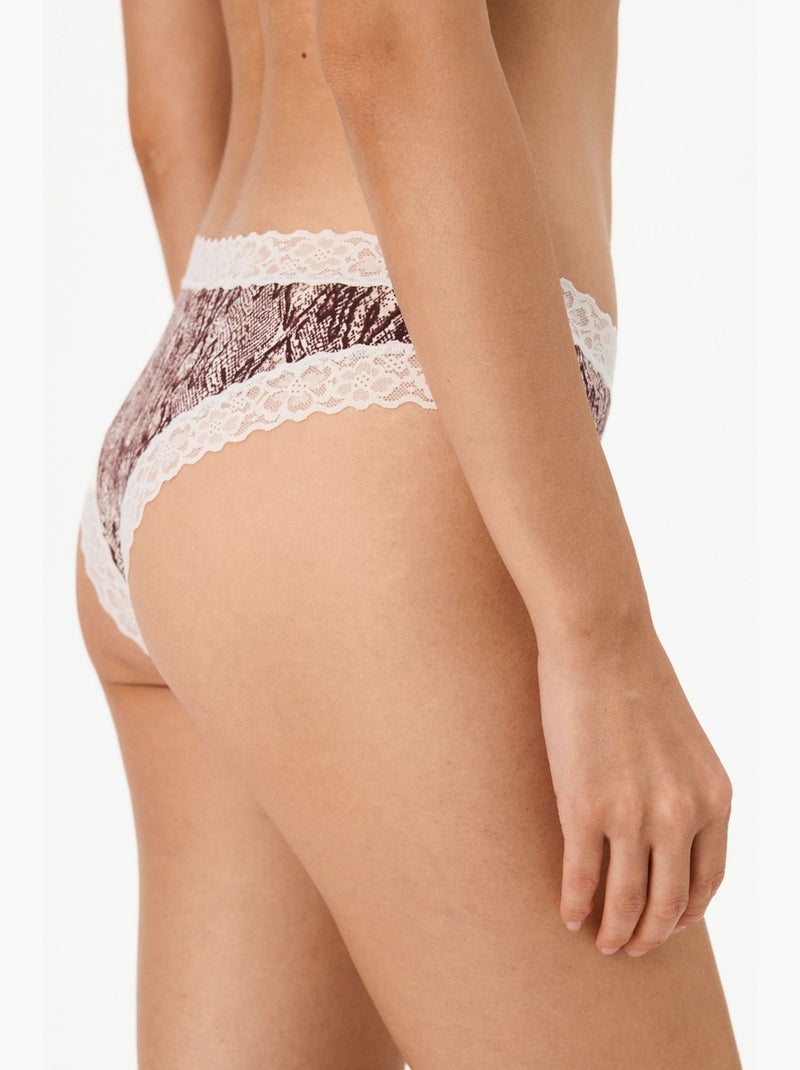 Comfy braguita brasileña penti Marrón - Kiabi