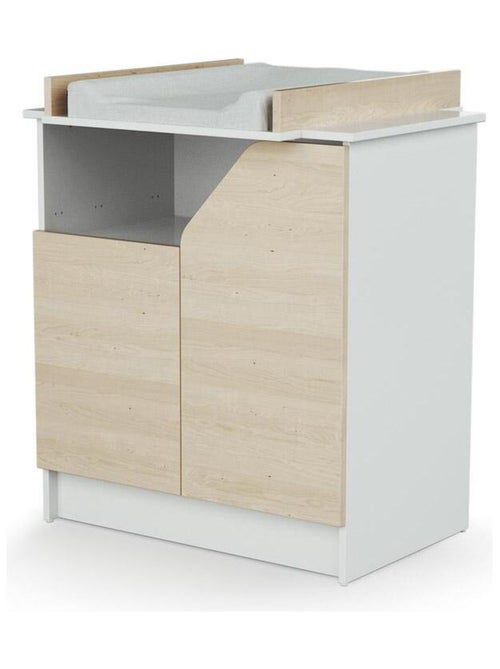 Cómoda cambiador bebé 2 puertas carnaval madera - Kiabi Cómoda cambiador bebé 2 puertas carnaval madera - Kiabi