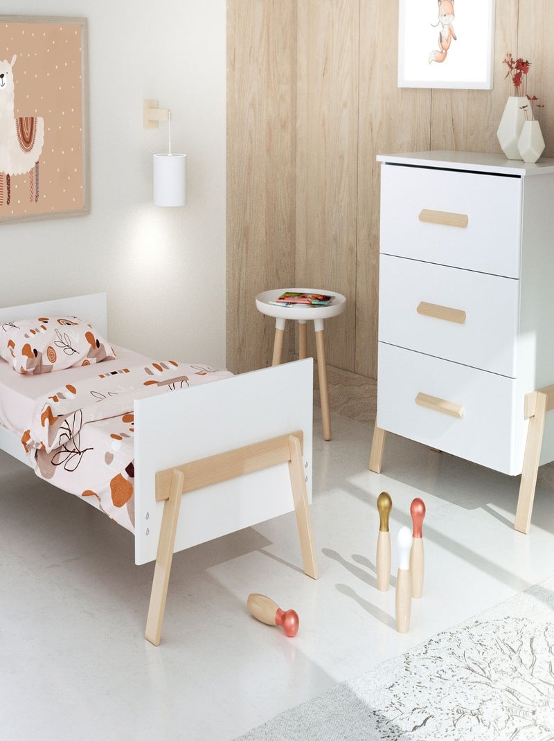 Cómoda cambiador bebé 3 cajones canaille madera Beige/Blanco - Kiabi