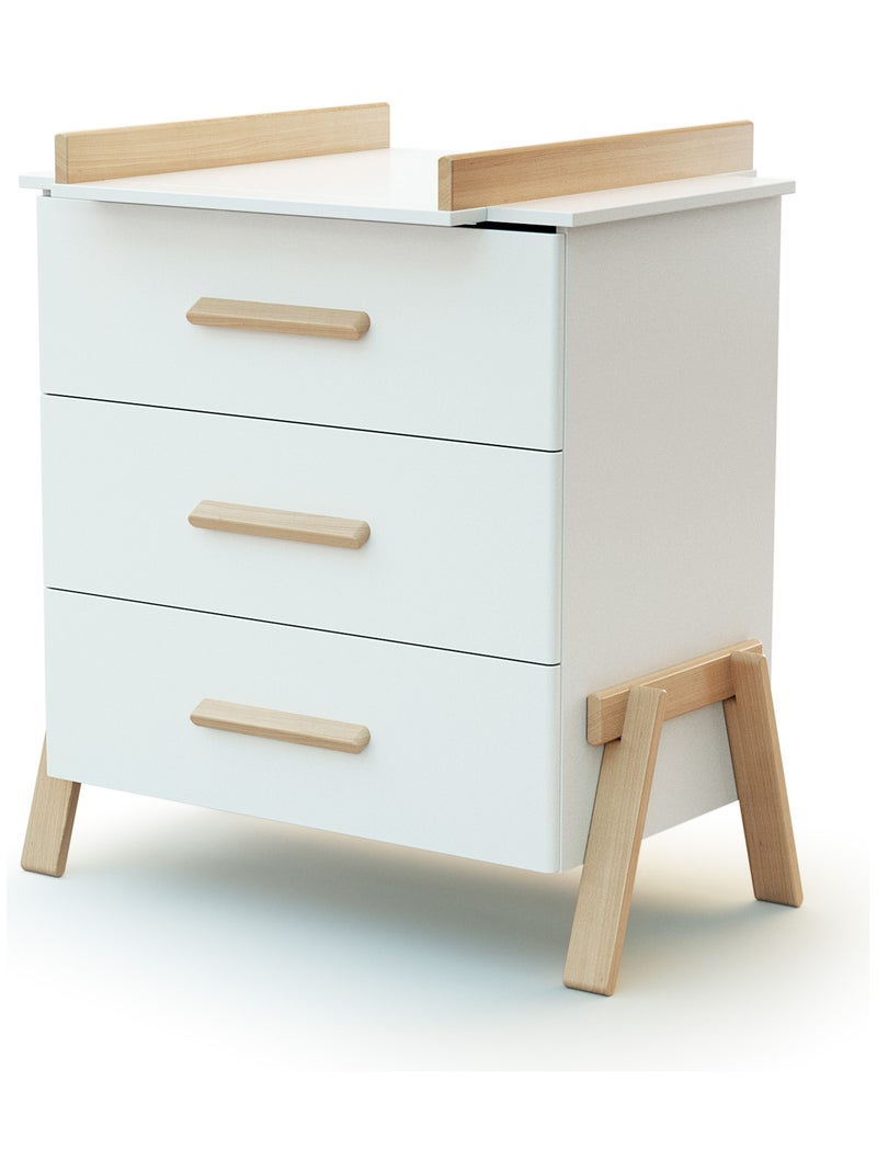 Cómoda cambiador bebé 3 cajones canaille madera Beige/Blanco - Kiabi
