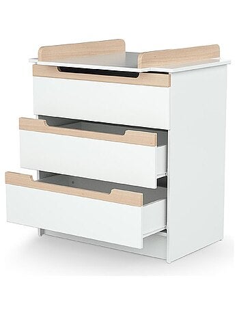 Cómoda cambiador bebé 3 cajones CARROUSEL madera