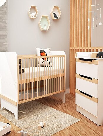 Cómoda cambiador bebé 3 cajones CARROUSEL madera