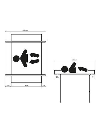 Cómoda cambiador bebé 3 cajones madera ALBA