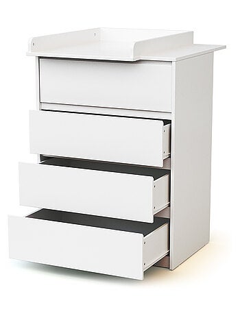 Cómoda cambiador bebé de 4 cajones 50 cm UNO