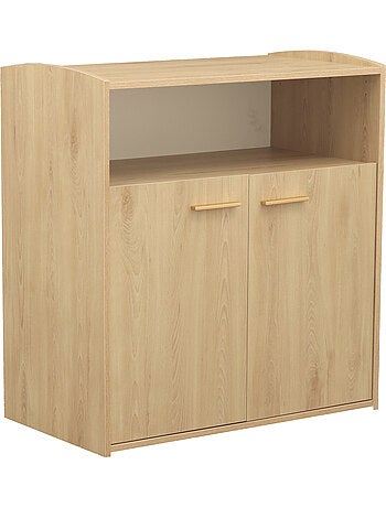 Cómoda cambiador con dos puertas y un hueco decorativo en madera de - SAUTHON