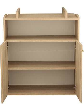 Cómoda cambiador con dos puertas y un hueco decorativo en madera de - SAUTHON