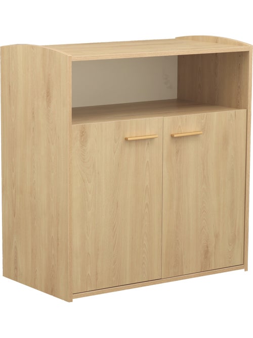 Cómoda cambiador con dos puertas y un hueco decorativo en madera de - SAUTHON - Kiabi