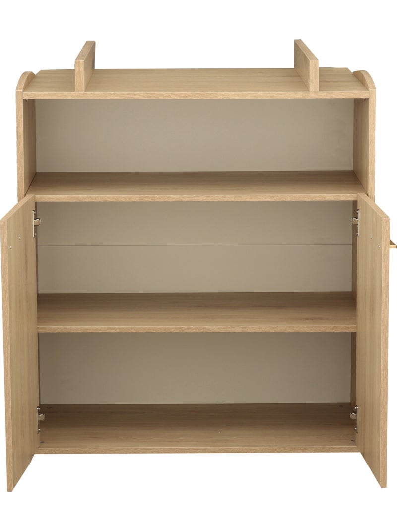Cómoda cambiador con dos puertas y un hueco decorativo en madera de - SAUTHON Marrón - Kiabi
