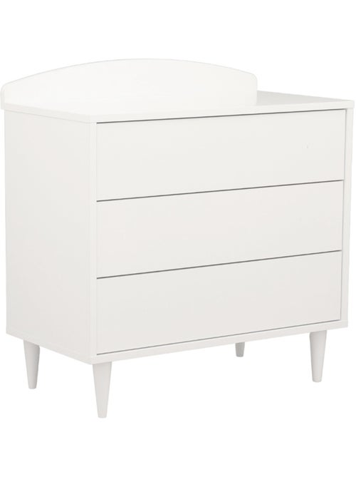 Cómoda cambiador de 3 cajones con frontón y patas de madera lacada - apertura por - SAUTHON - Kiabi