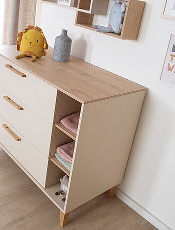 Cómoda cambiador evolutiva 3 cajones 3 nichos 'Roba jil'
